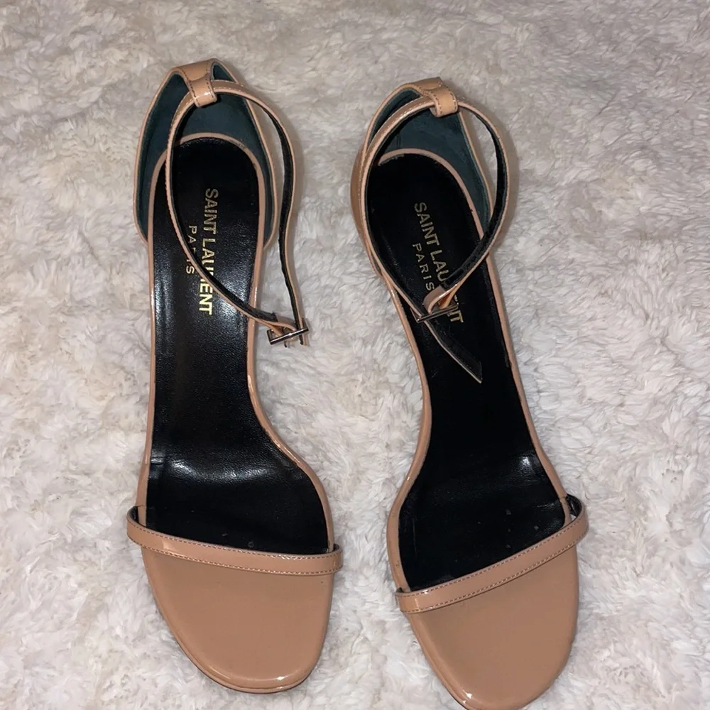 Saint Laurent nude pink Jane stiletto heels 37.5 - Picture 3 of 10